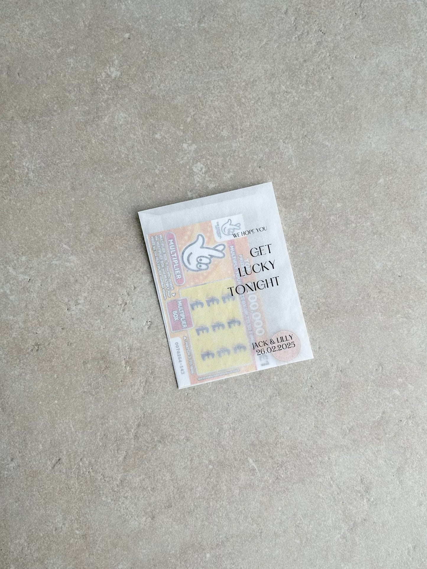 Any Design Personalised Wedding | Wedding Scratch Card Favour Packs | For Richer For Poorer | Tied the Knot | We Hope Your Get Lucky (Copy)