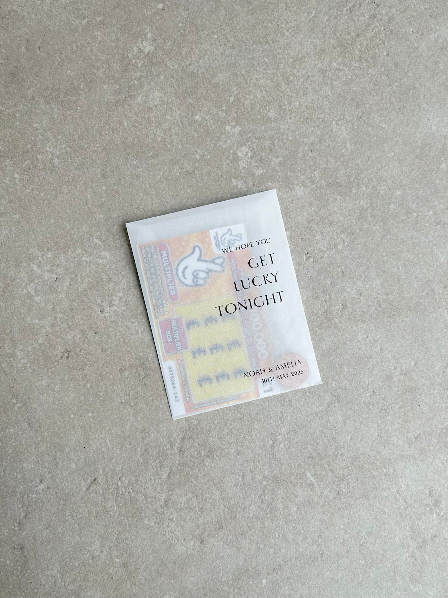 Any Design Personalised Wedding | Wedding Scratch Card Favour Packs | For Richer For Poorer | Tied the Knot | We Hope Your Get Lucky