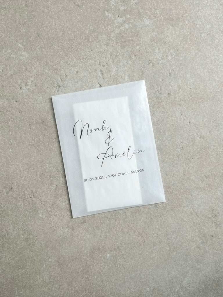 Personalized Wedding Tissue Packets for Guests | Happy Tears Favors, Custom Wedding Tissues for Happy Tears