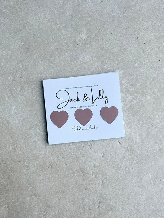 Personalised Wedding Scratch Card Favours – Design 3