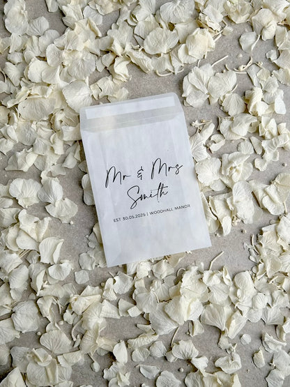Personalised Biodegradable Wedding Confetti Packs – Mr & Mrs