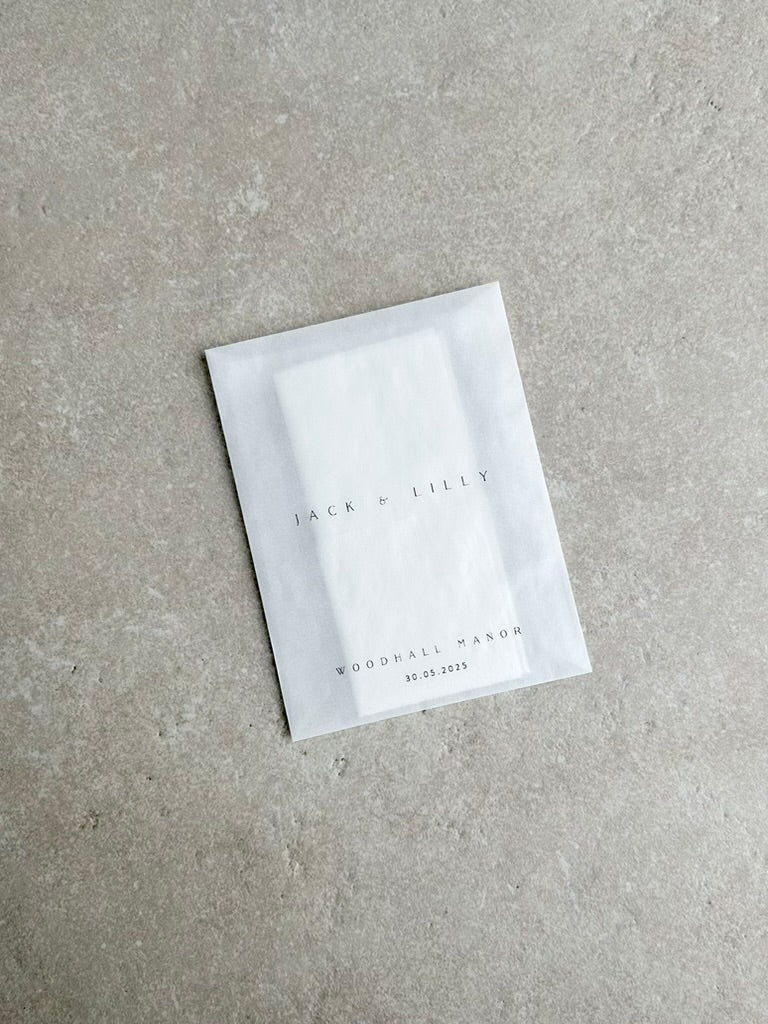 Personalized Wedding Tissue Packets for Guests | Happy Tears Favors, Custom Wedding Tissues for Happy Tears