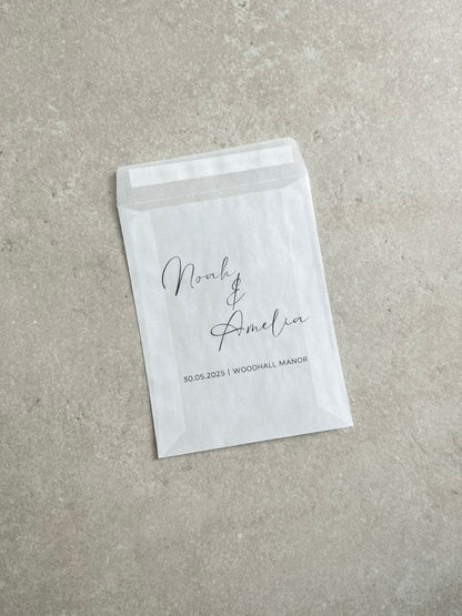 Personalised Wedding Tissue Packs – Custom text