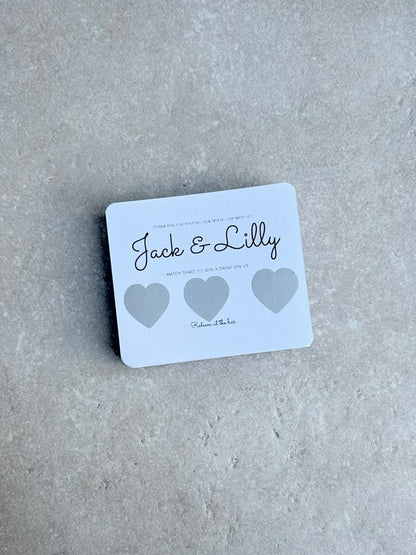 Personalised Wedding Favours For Guests, Scratch Card, Custom, Drink Token, Scratchcards