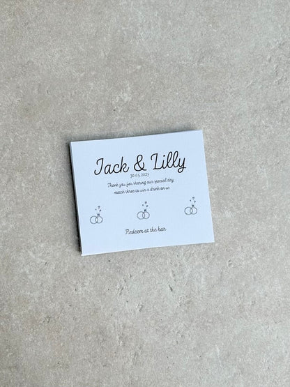 Personalised Wedding Favours For Guests, Scratch Card, Custom, Drink Token, Scratchcards