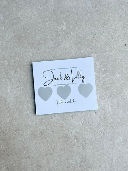 Personalised Wedding Favours For Guests, Scratch Card, Custom, Drink Token, Scratchcards