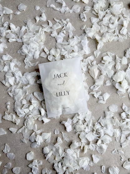 Any Design Personalised Wedding Confetti Packs | Personalised Wedding Tissue Packs | Throw Some Love | Confetti Packs |