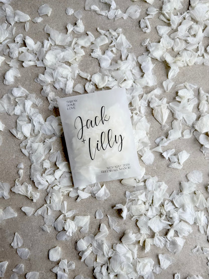 Any Design Personalised Wedding Confetti Packs | Personalised Wedding Tissue Packs | Throw Some Love | Confetti Packs |