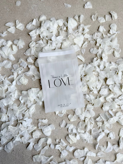 Any Design Personalised Wedding Confetti Packs | Personalised Wedding Tissue Packs | Throw Some Love | Confetti Packs | (Copy)