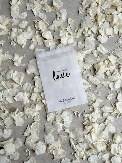 Any Design Personalised Wedding Confetti Packs | Personalised Wedding Tissue Packs | Throw Some Love | Confetti Packs | Tissue Packets