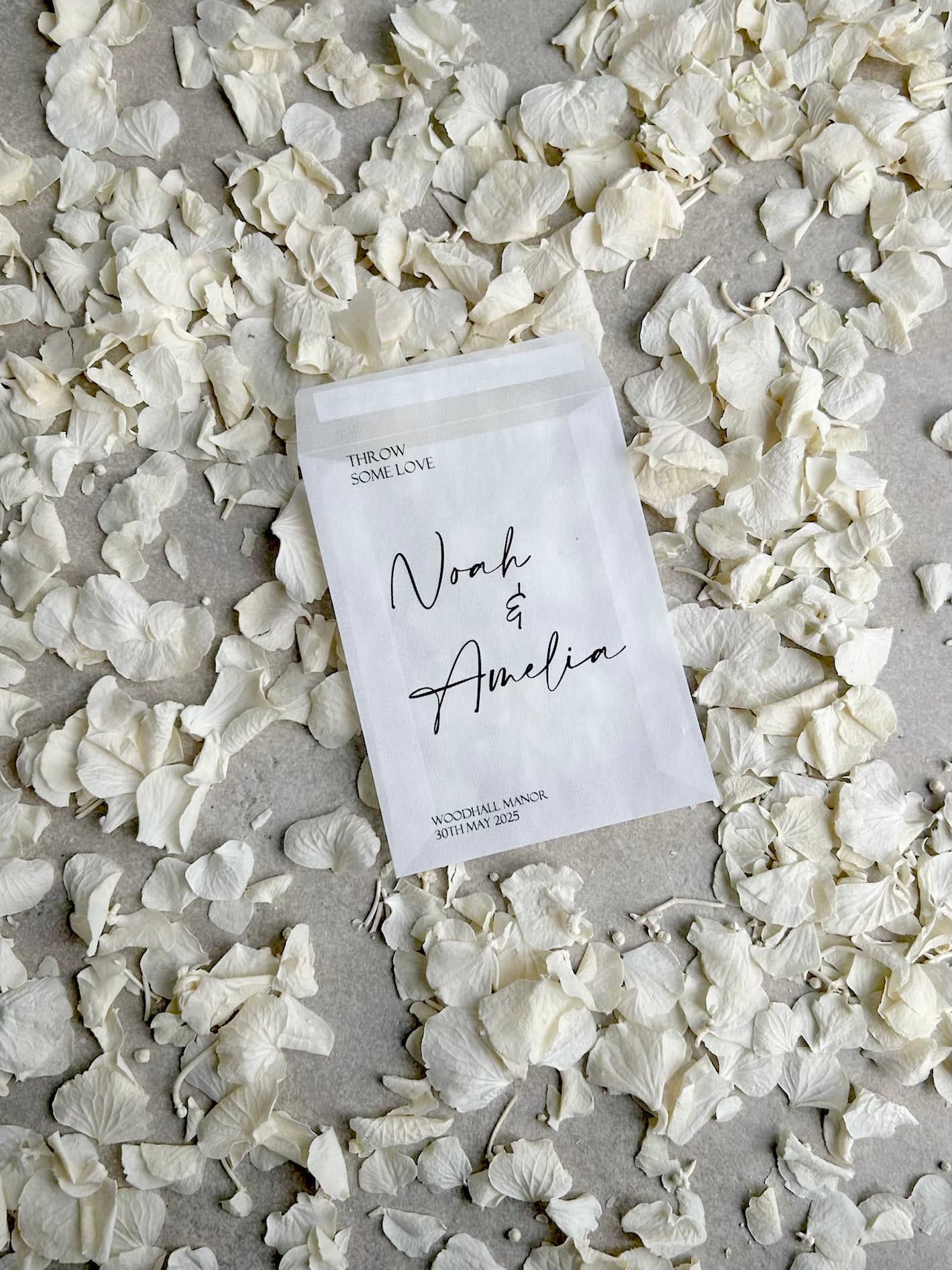 Any Design Personalised Wedding Confetti Packs | Personalised Wedding Tissue Packs | Throw Some Love | Confetti Packs |