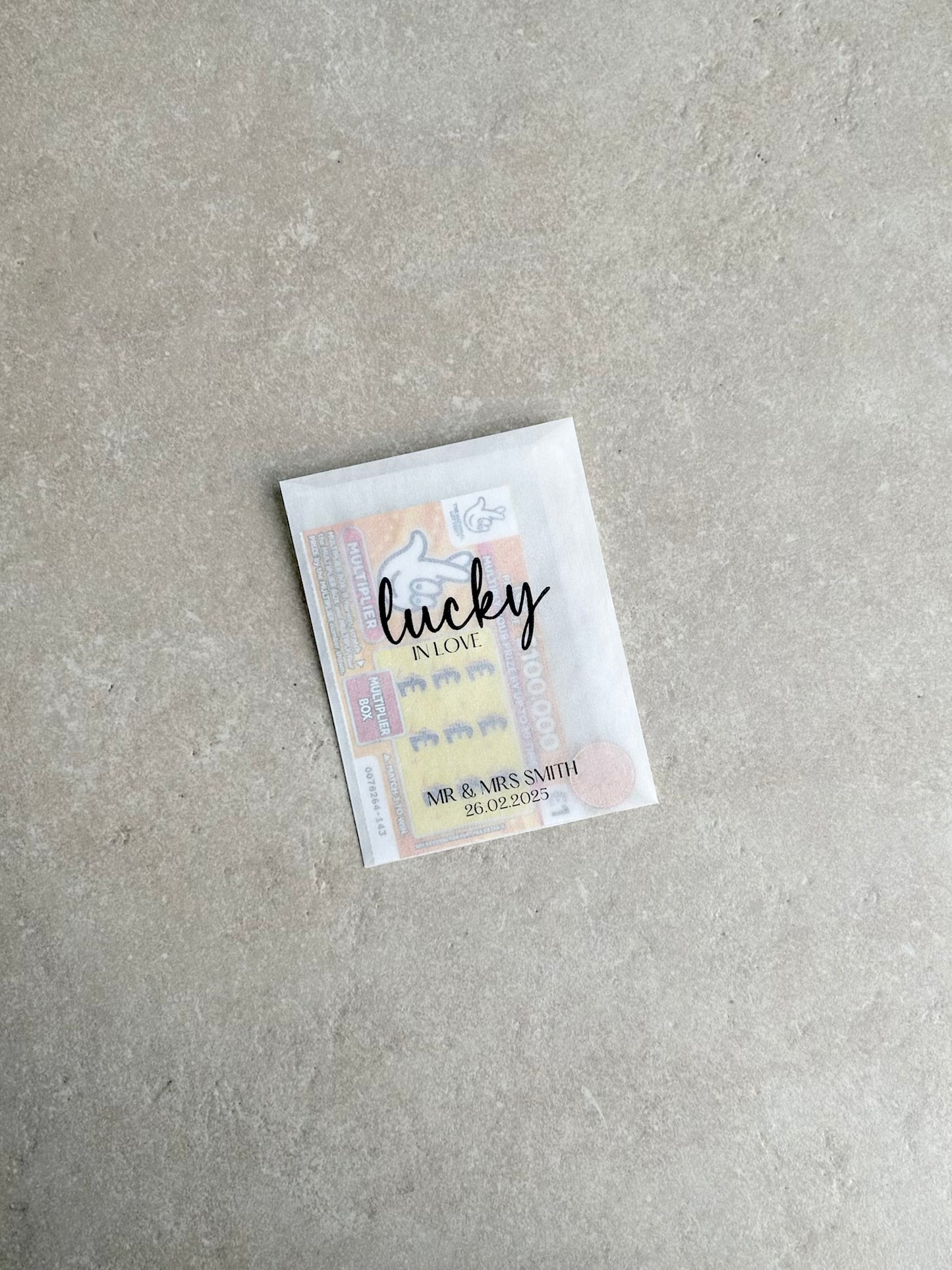 Any Design Personalised Wedding | Wedding Scratch Card Favour Packs | For Richer For Poorer | Tied the Knot | We Hope Your Get Lucky