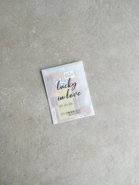 Personalised Wedding Scratch Card Favours – Lucky in Love 5