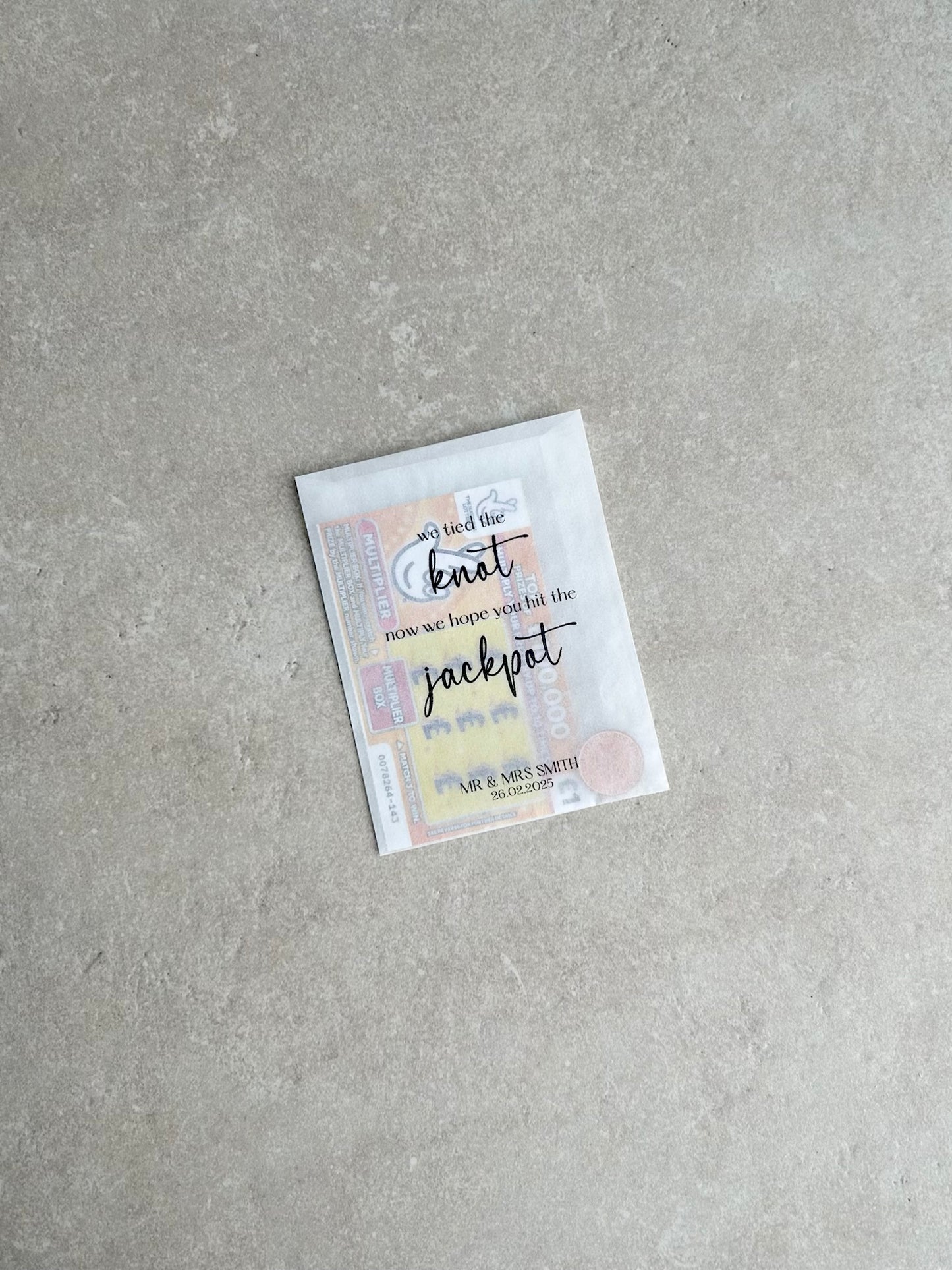 Any Design Personalised Wedding | Wedding Scratch Card Favour Packs | For Richer For Poorer | Tied the Knot | We Hope Your Get Lucky