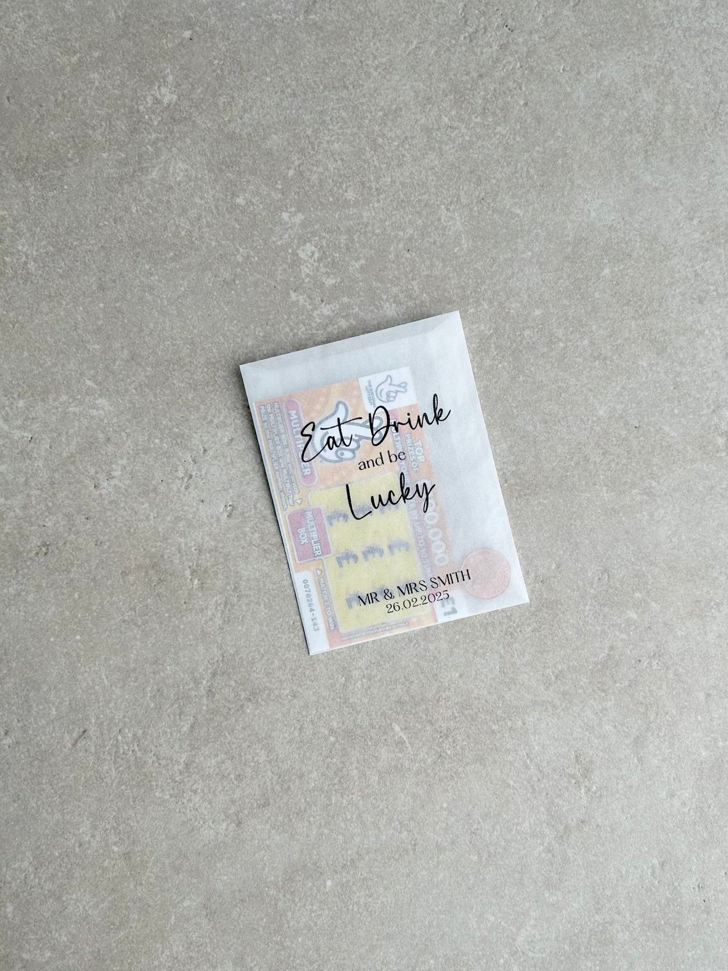 Any Design Personalised Wedding | Wedding Scratch Card Favour Packs | For Richer For Poorer | Tied the Knot | We Hope Your Get Lucky