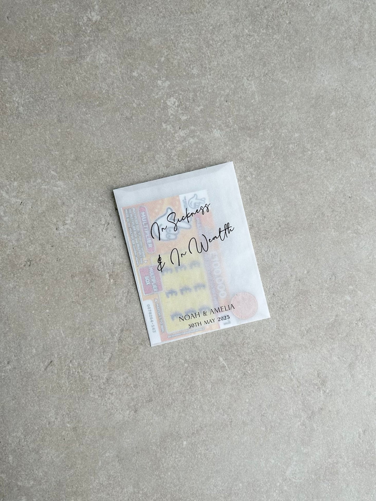 Any Design Personalised Wedding | Wedding Scratch Card Favour Packs | For Richer For Poorer | Tied the Knot | We Hope Your Get Lucky