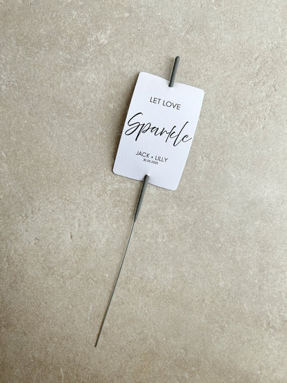 Personalised Wedding Favours Tag / Let Love Sparkle Tag / Wedding Sparkler Tags / Custom Personalised Tags