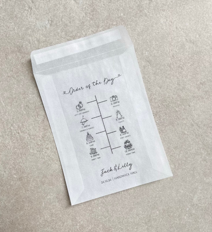 Personalised Minimalist Wedding Tissue Packs
