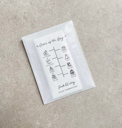 Personalised Minimalist Wedding Tissue Packs